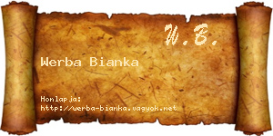 Werba Bianka névjegykártya